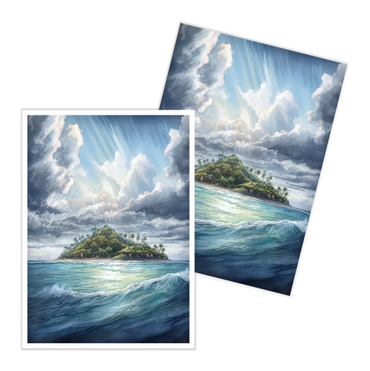 Radiant Tropical Island Card Sleeves