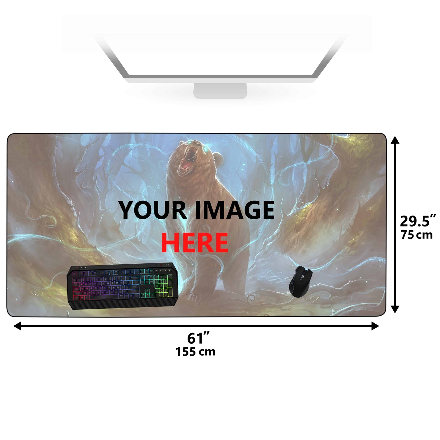 Custom XXXL Mouse Pad (61" x 29.5")