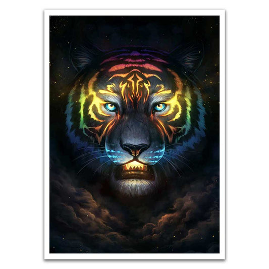 Rainbow Color Spirit Tiger Card Sleeves