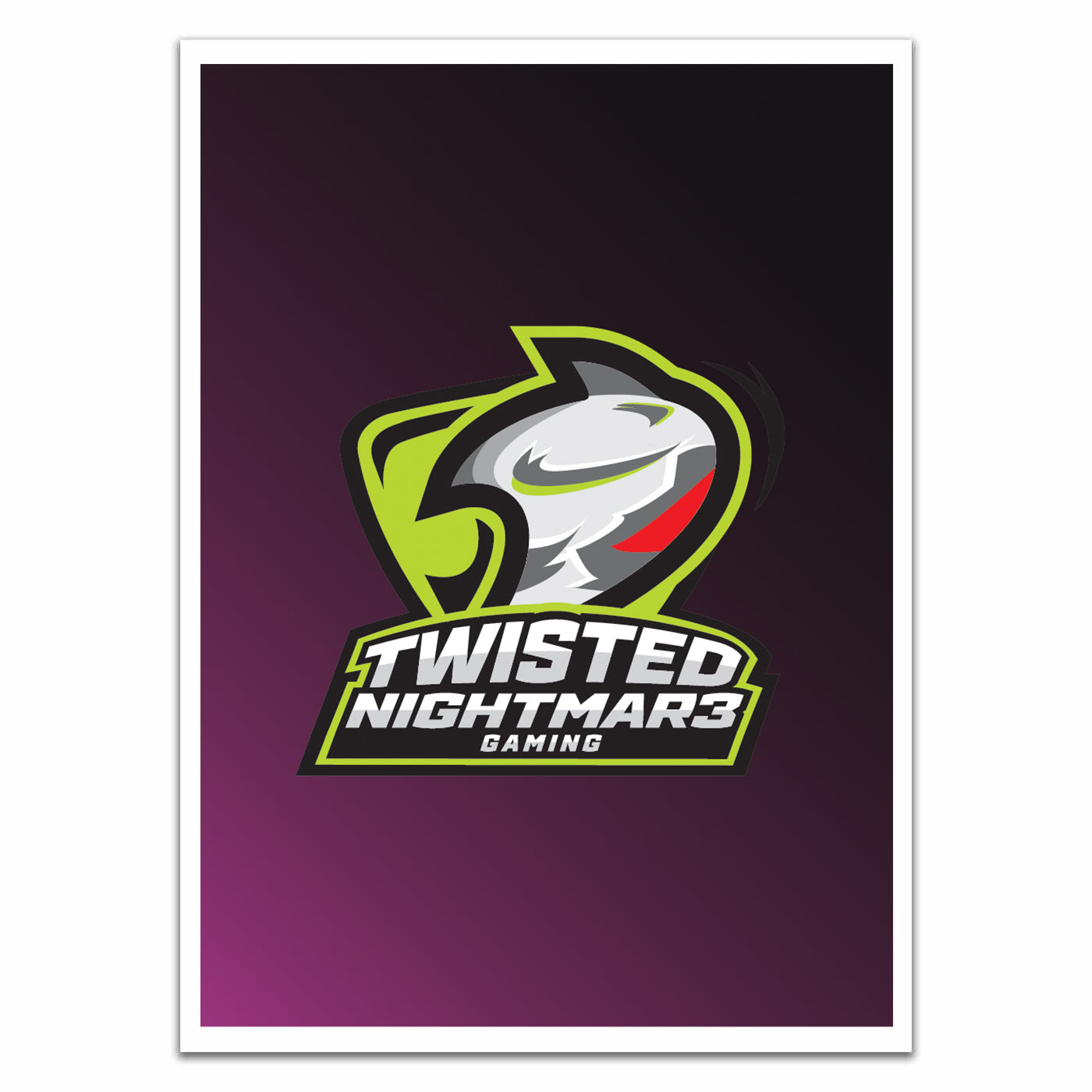 Twisted Nightmar3 Gaming Magenta Black Card Sleeves