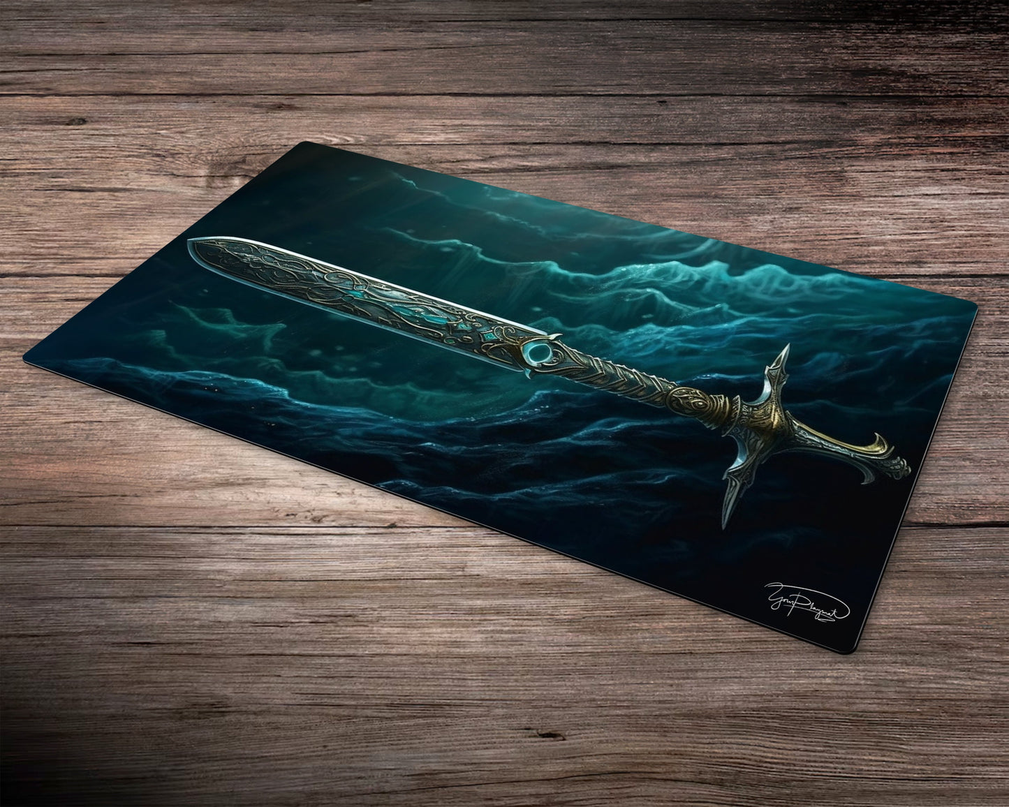Sword of Transcendent Waters - MTG Spielmatte - 24 x 14 inches - MTG Geschenke - MTG Zubehör - Magie Tischmatte