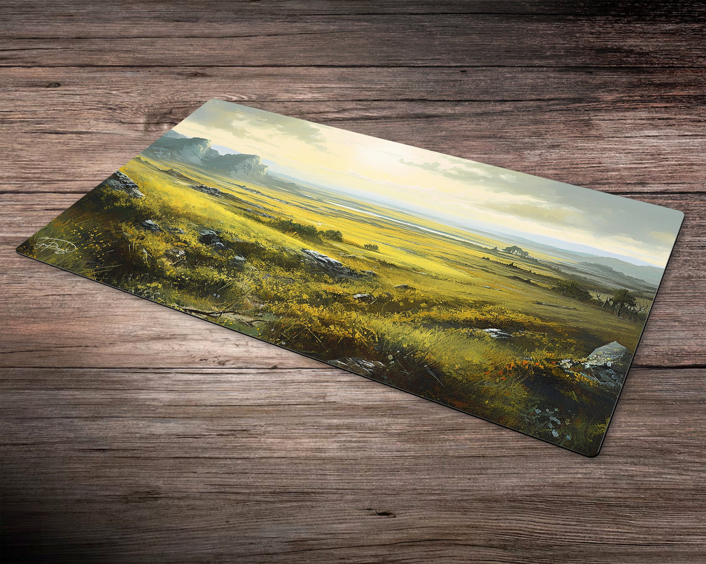 Silver Plains in the Wind - MTG Spielmatte - 24 x 14 Zoll - MTG Geschenke - MTG Zubehör - Magie Tischmatte