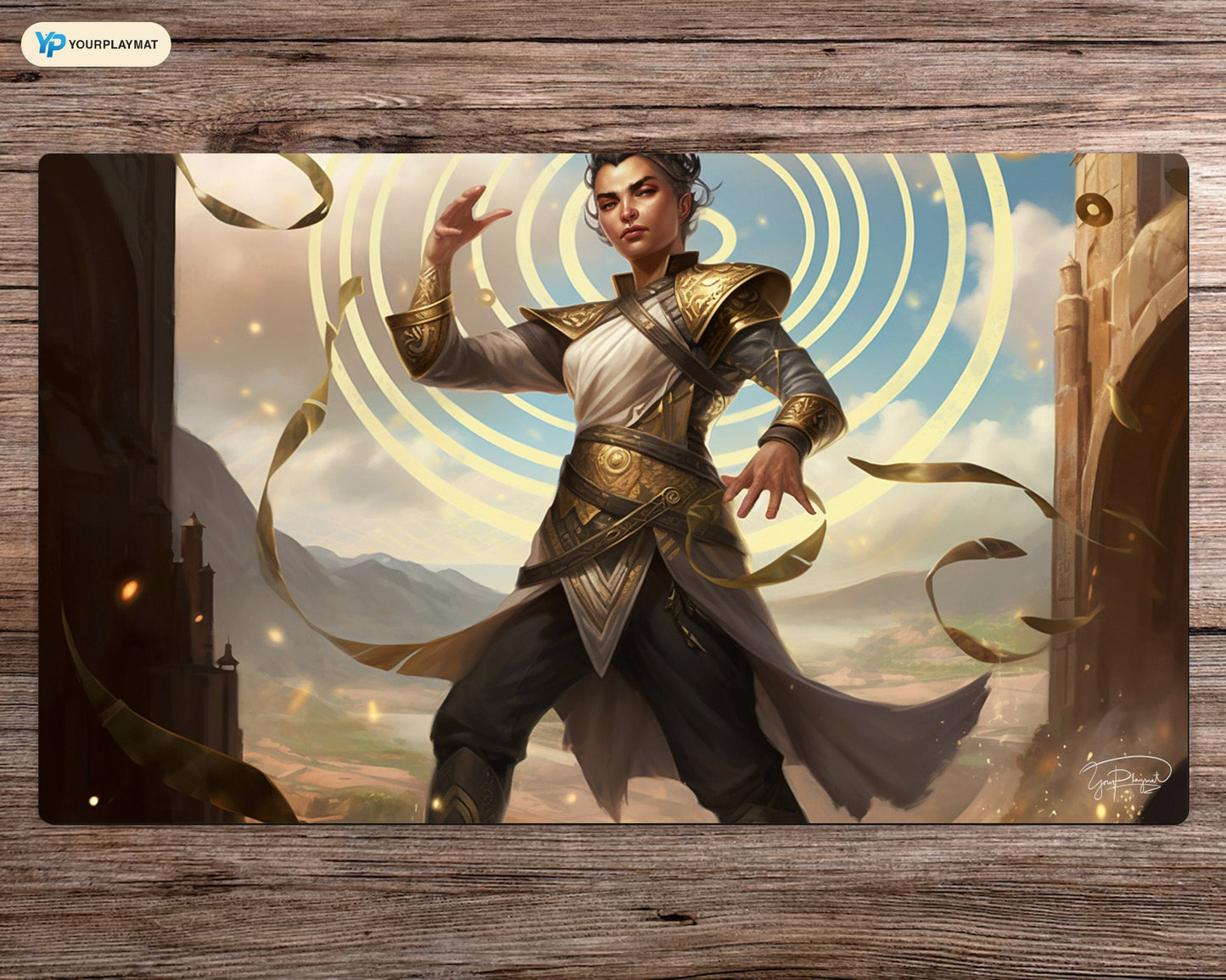 Glittering Mystic of the Mystic Isles - MTG Spielmatte - 24 x 14 inches - MTG Geschenke - MTG Zubehör - Magie Tischmatte