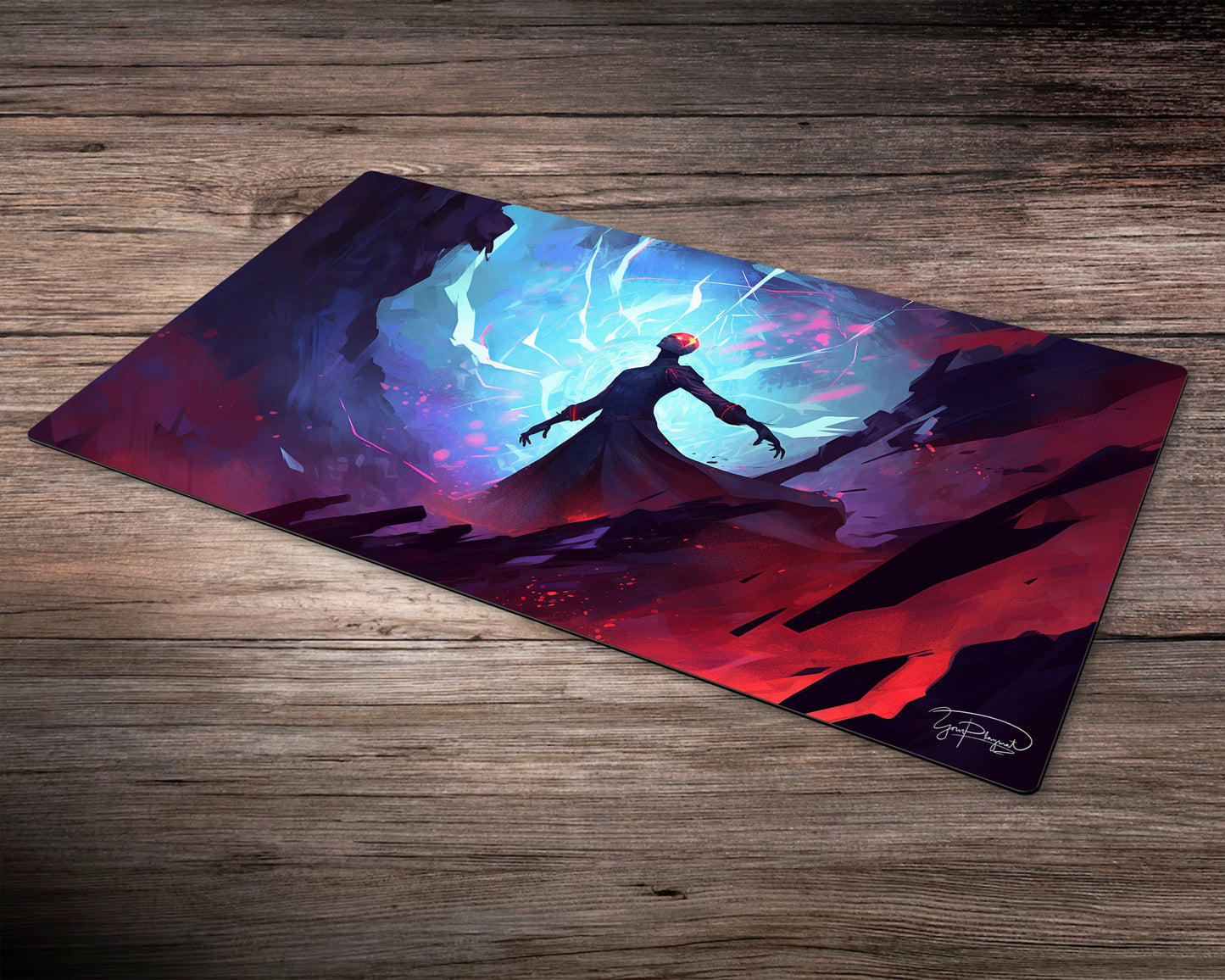 Shock Wizard - MTG Spielmatte - 24 x 14 Zoll - MTG Geschenke - MTG Zubehör - Magie Tischmatte