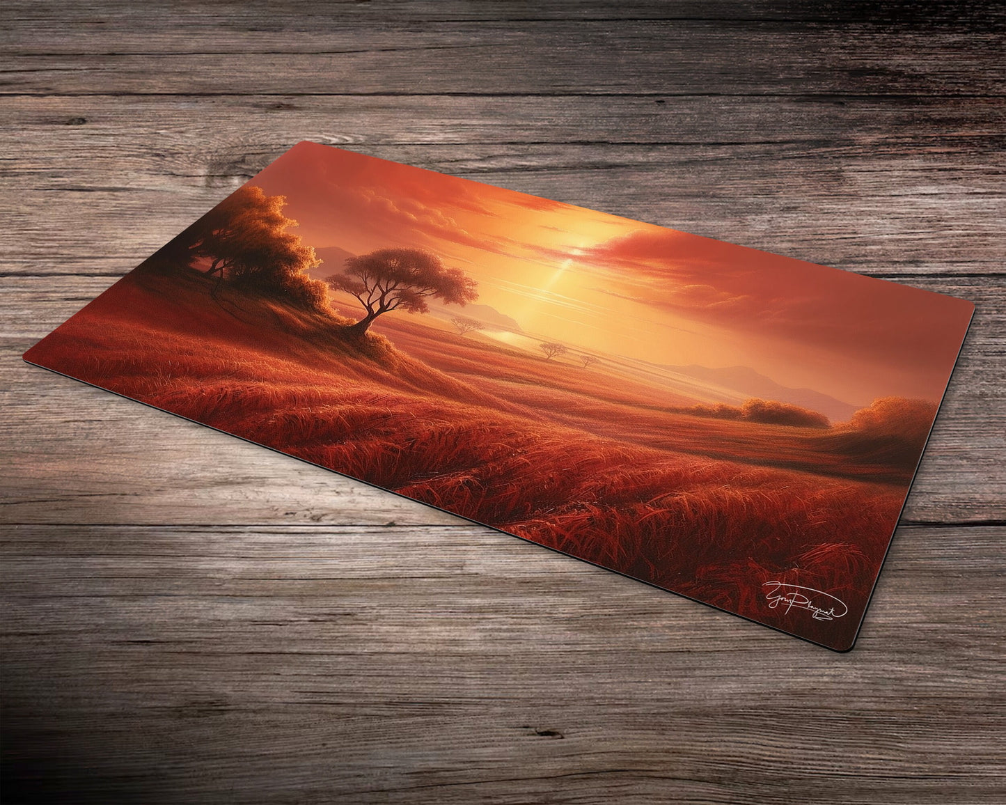 Plains of Sunset Meadows - MTG Spielmatte - 24 x 14 inches - MTG Geschenke - MTG Zubehör - Magie Tischmatte