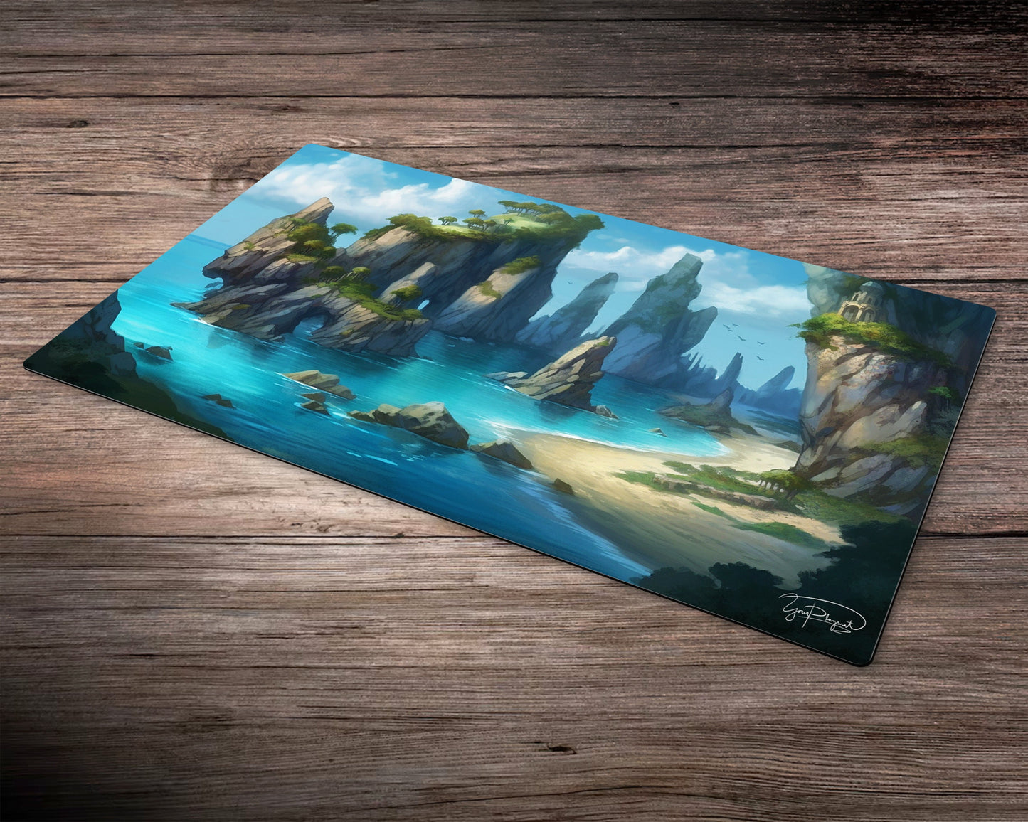 Island of Eternal Beauty - MTG Spielmatte - 24 x 14 inches - MTG Geschenke - MTG Zubehör - Magie Tischmatte