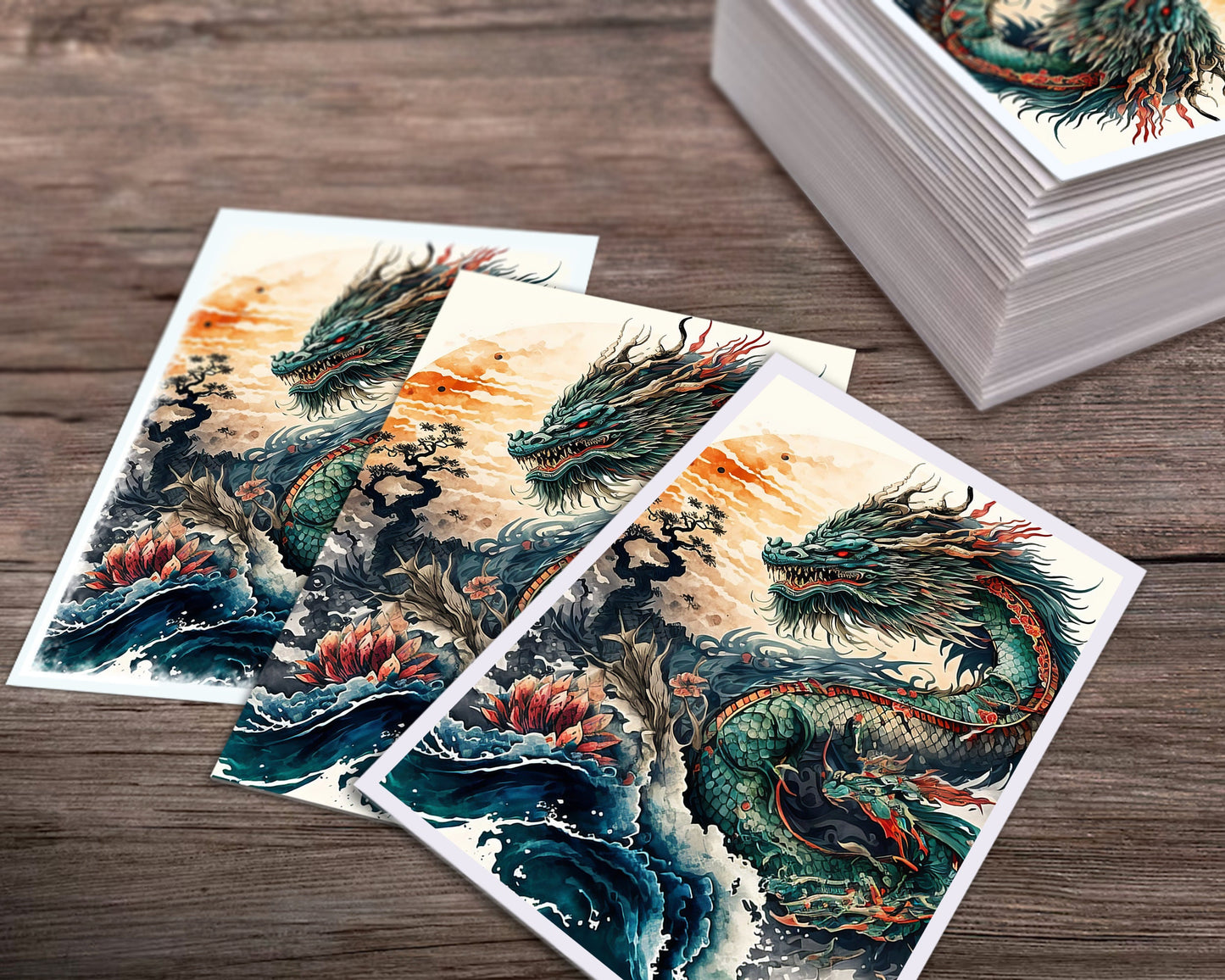 Green Dragon Sleeves - MTG Card Sleeves - 60/100/120 - TCG Card Sleeve Set - Commander Sleeves - Magic the Gathering Gifts