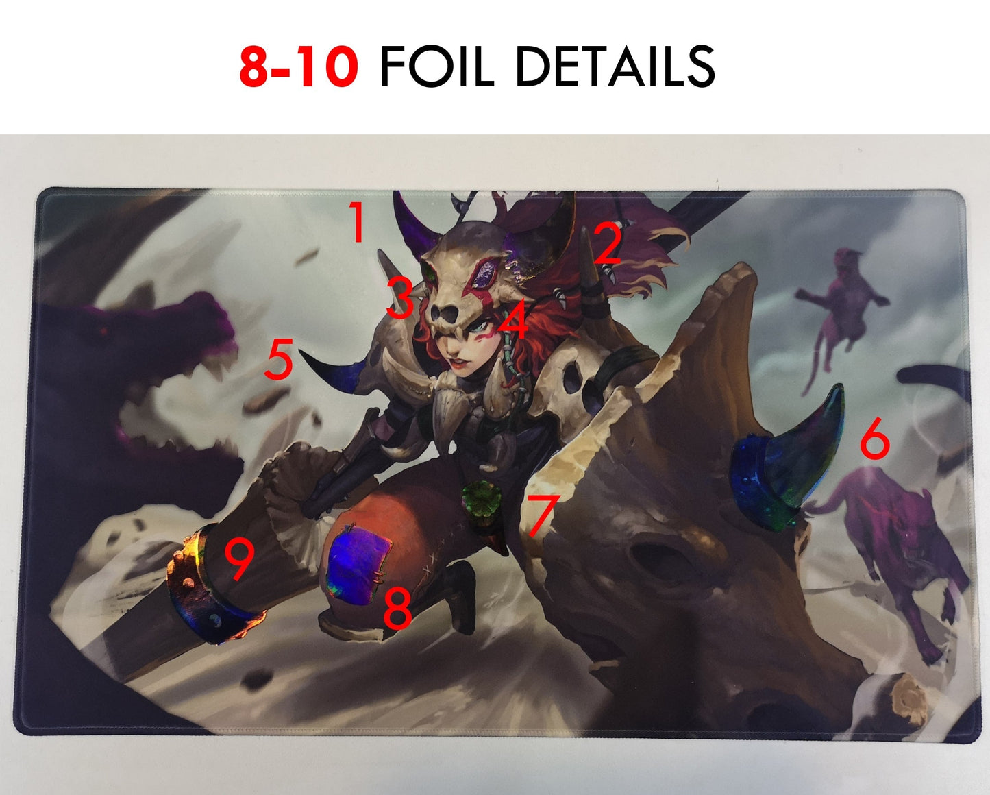 8-10 Custom Foil Playmat Details Preview