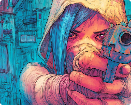 Blue Trigger - Glass Mousepad 50cm x 40cm