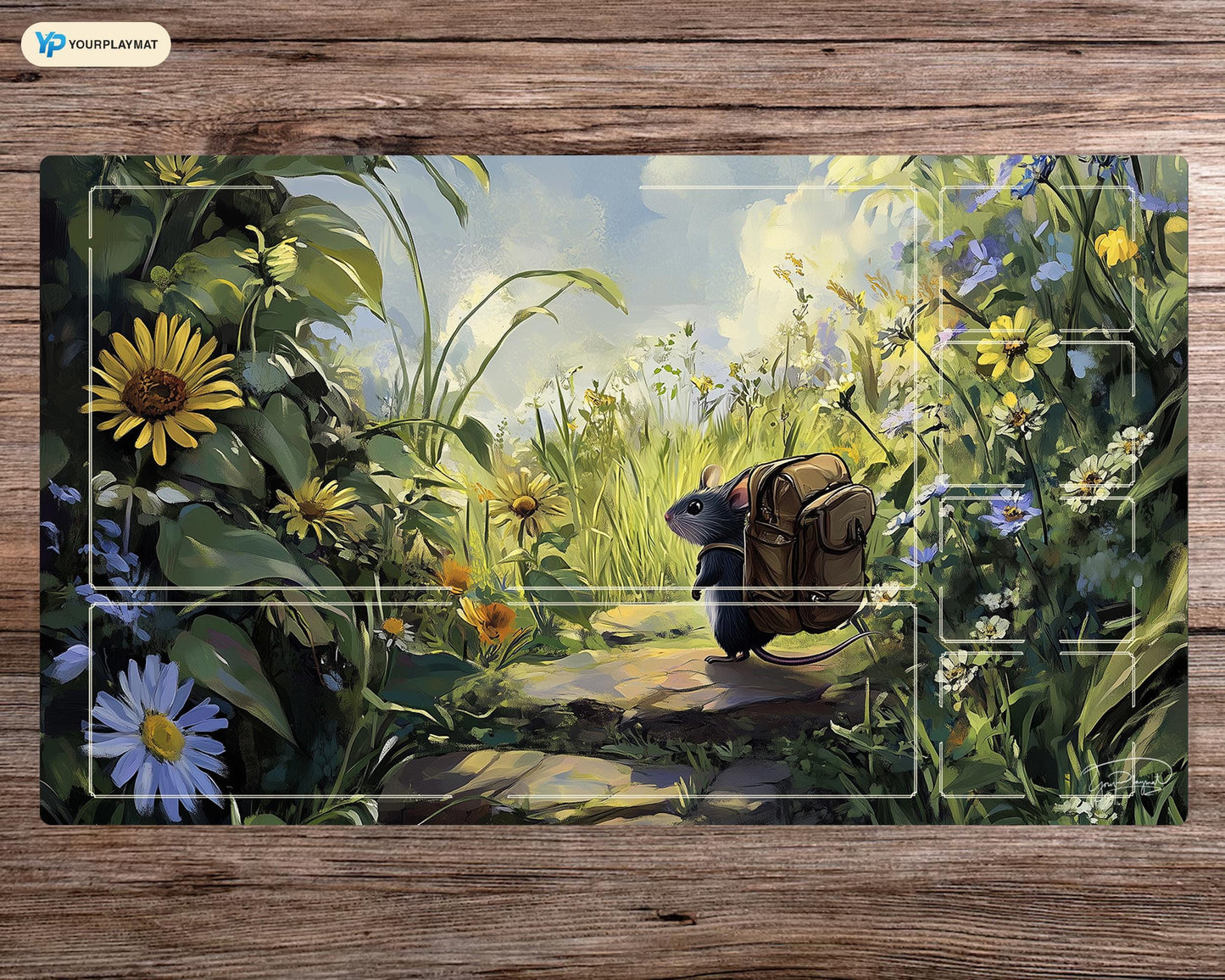 Bloomburrow Plains – 24 x 14 Zoll – Spielmatte MTG – Brettspielmatte für TCG, Premium-Schreibtischmatte