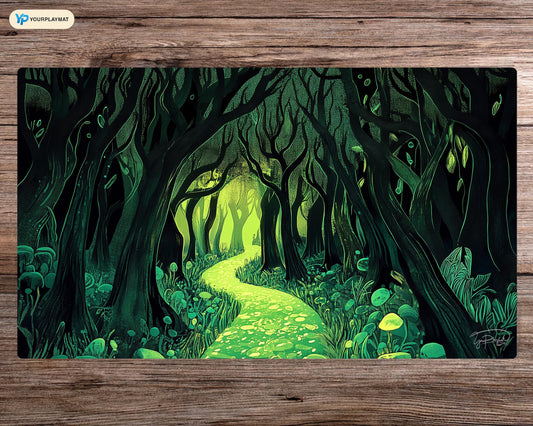 Forest of Eternal Light – Gaming-Spielmatte für Tabletop-Gamer – Karten-Trading-Matte – Kartenmatte – Würfelmatte – Gamer-Geschenk