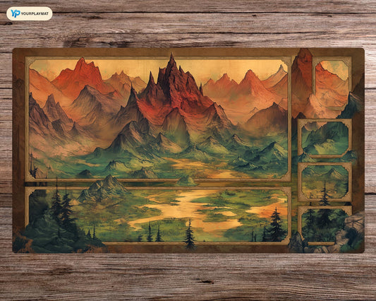 Zoned Mountain – 24 x 14 Zoll – Zoned Playmat MTG – Brettspielmatte für TCG – Premium-Schreibtischmatte für Kartenspieler und Gaming