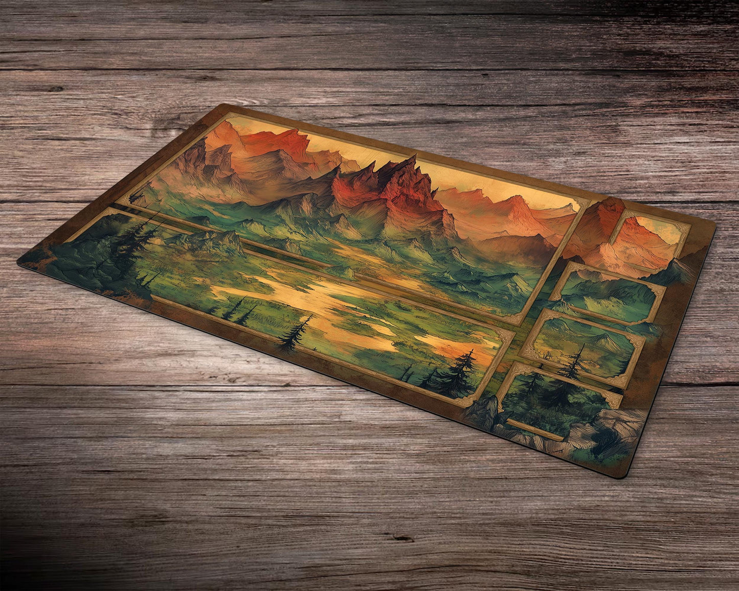 Zoned Mountain – 24 x 14 Zoll – Zoned Playmat MTG – Brettspielmatte für TCG – Premium-Schreibtischmatte für Kartenspieler und Gaming