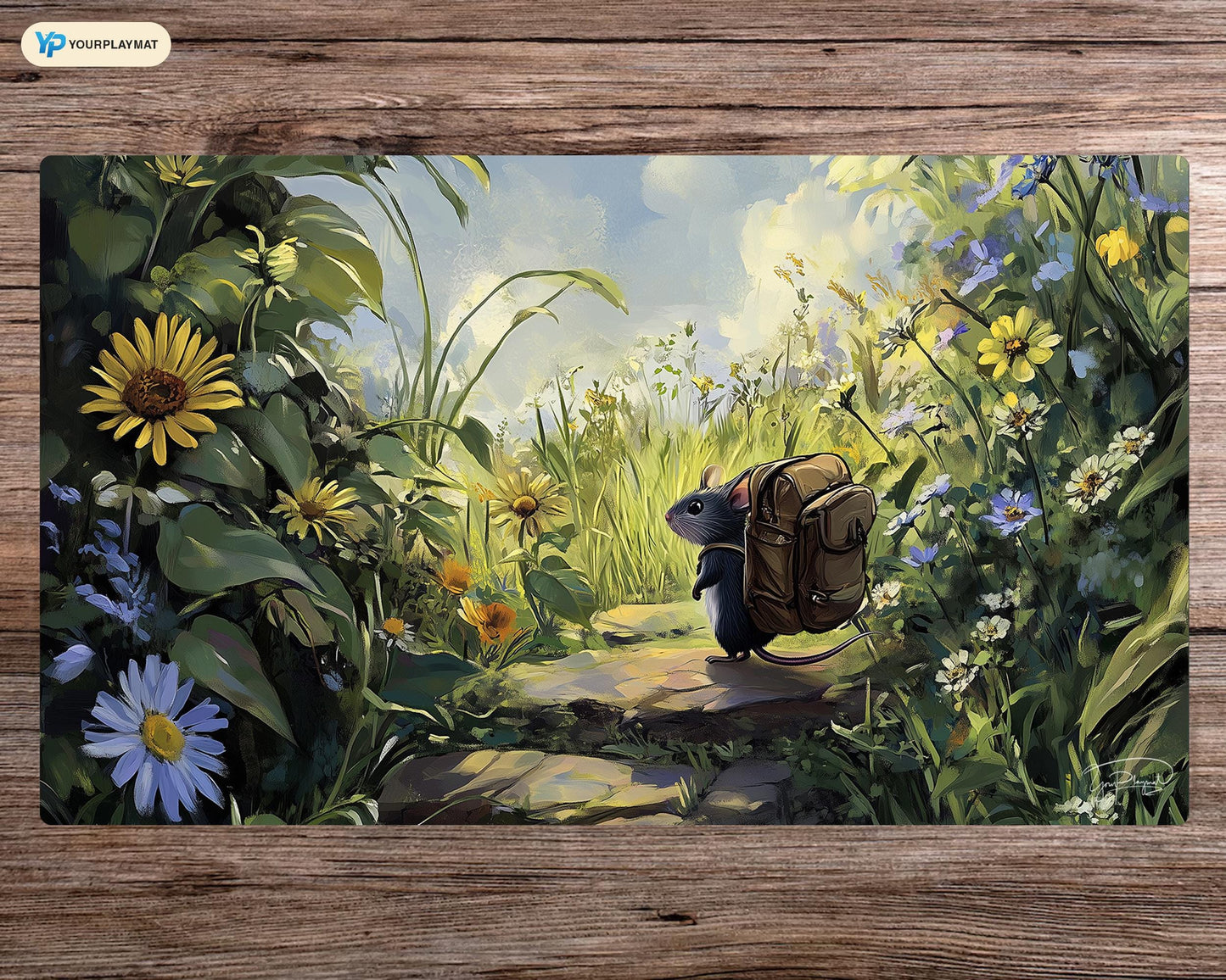 Bloomburrow Plains – 24 x 14 Zoll – Spielmatte MTG – Brettspielmatte für TCG, Premium-Schreibtischmatte