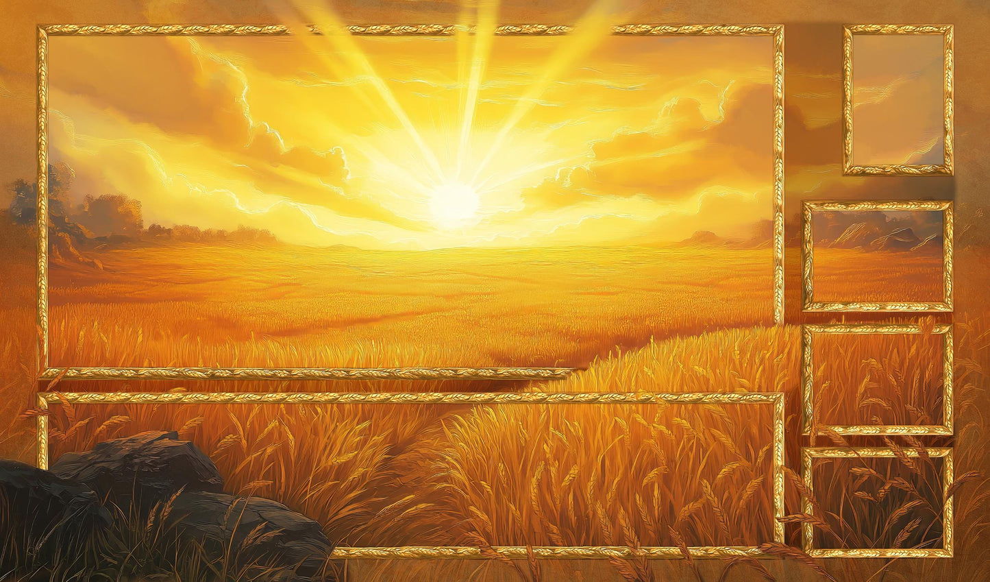 Zoned Plains – 24 x 14 Zoll – Zoned Playmat MTG – Brettspielmatte für TCG – Premium-Schreibtischmatte für Kartenspieler und Gaming