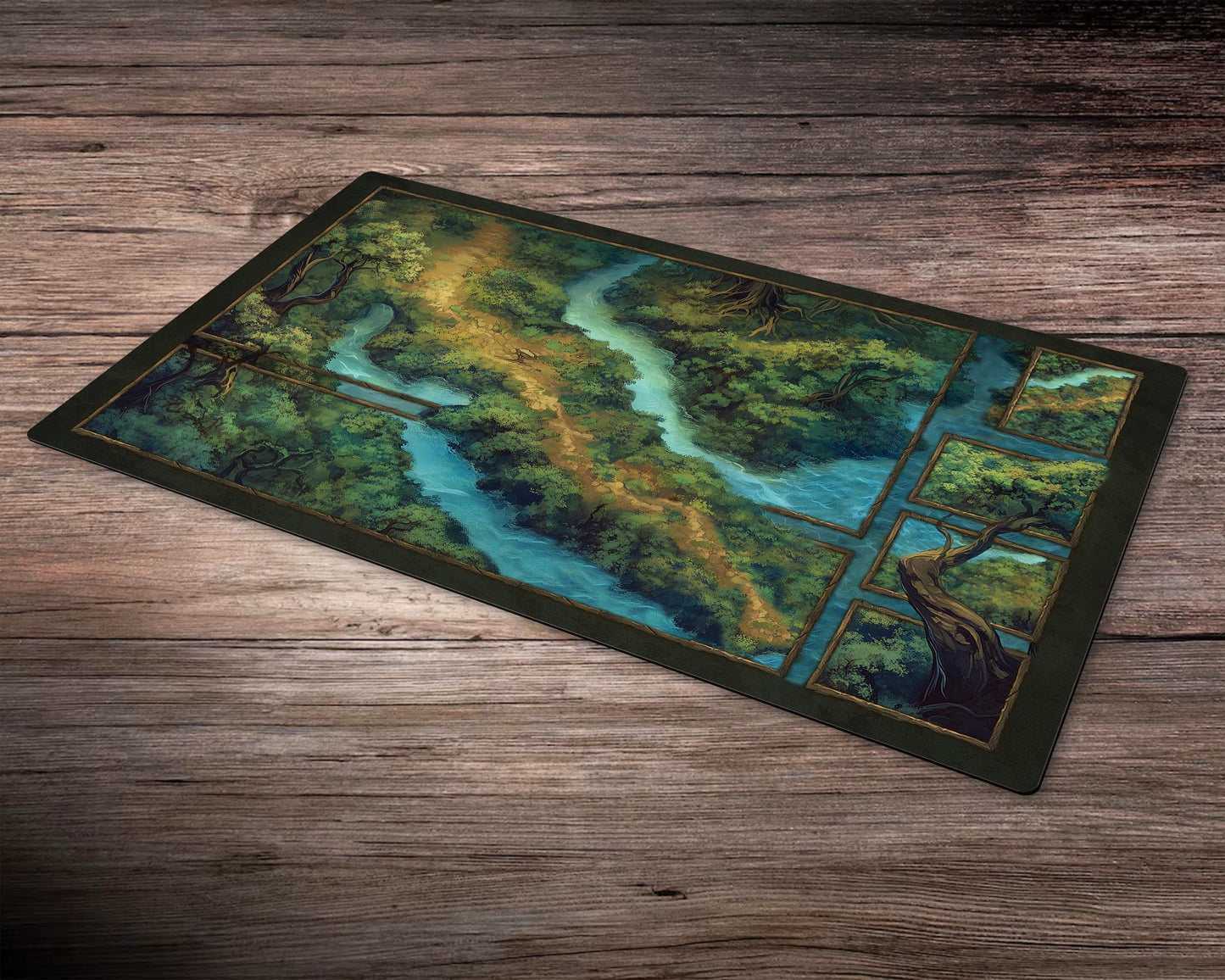 Zoned Forest – 24 x 14 Zoll – Zoned Playmat MTG – Brettspielmatte für TCG – Premium-Schreibtischmatte für Kartenspieler und Gaming