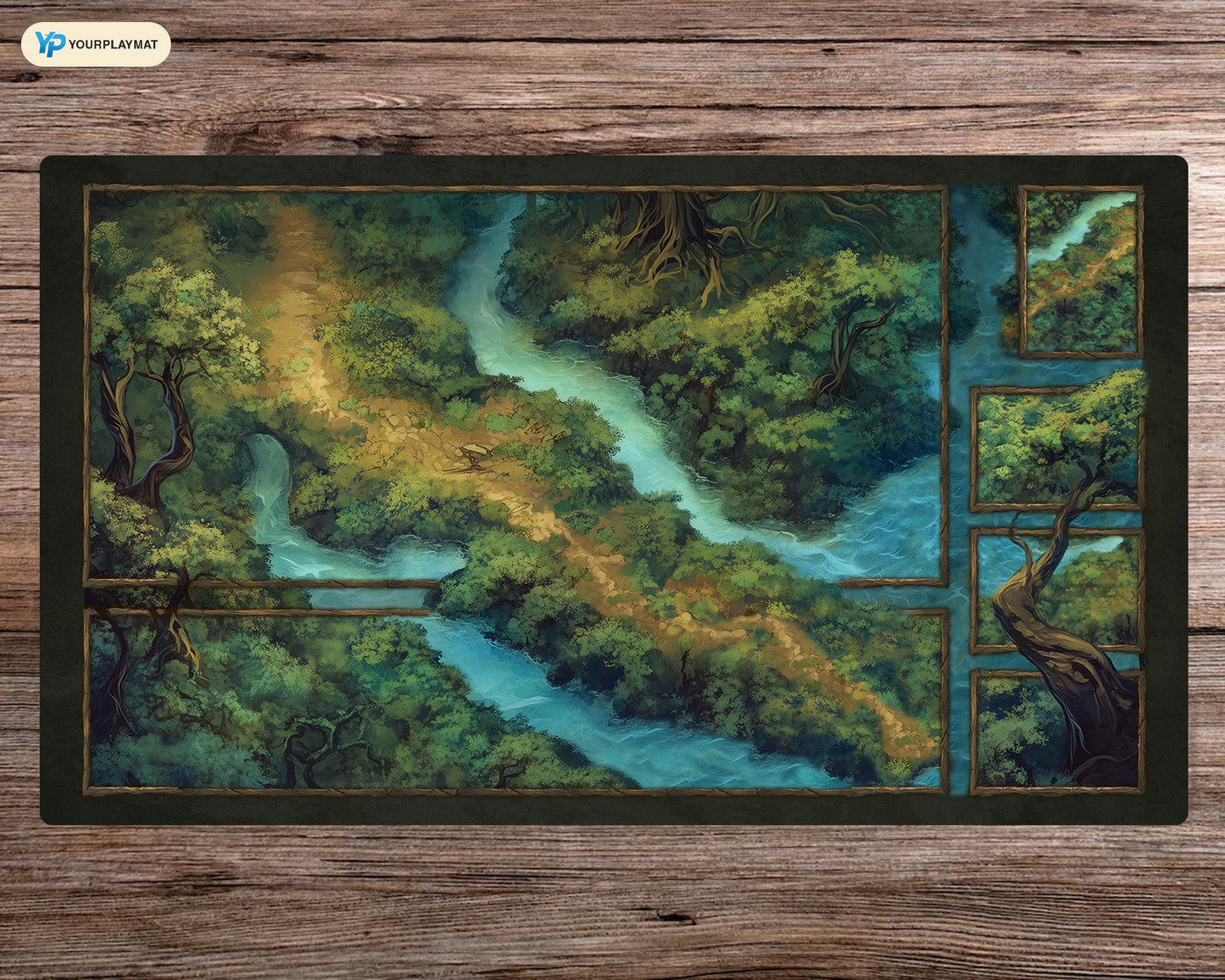 Zoned Forest – 24 x 14 Zoll – Zoned Playmat MTG – Brettspielmatte für TCG – Premium-Schreibtischmatte für Kartenspieler und Gaming