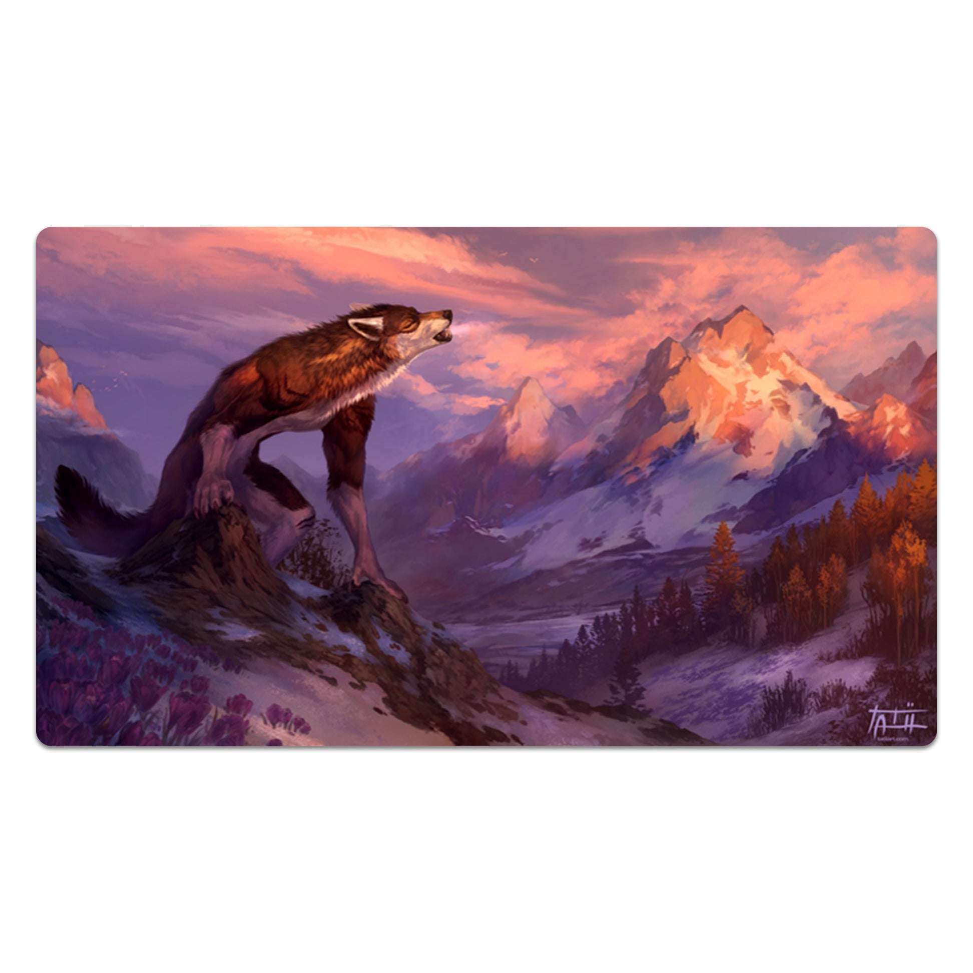 A Lone Wolf's Howling Mouse Pad