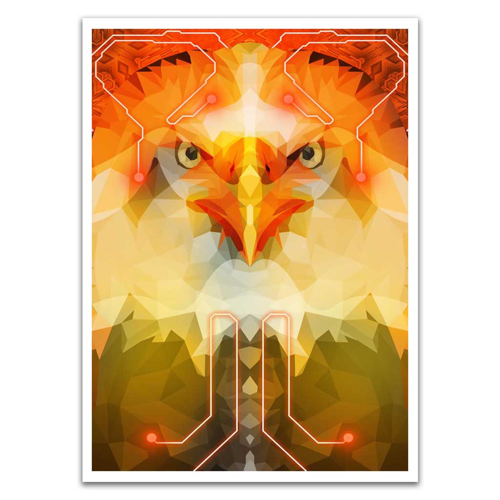 Bird Polygon Symmetry Card Sleeves