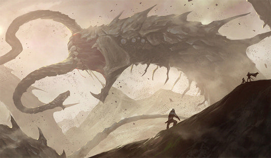 Battle With The Huge Sandworm Playmat