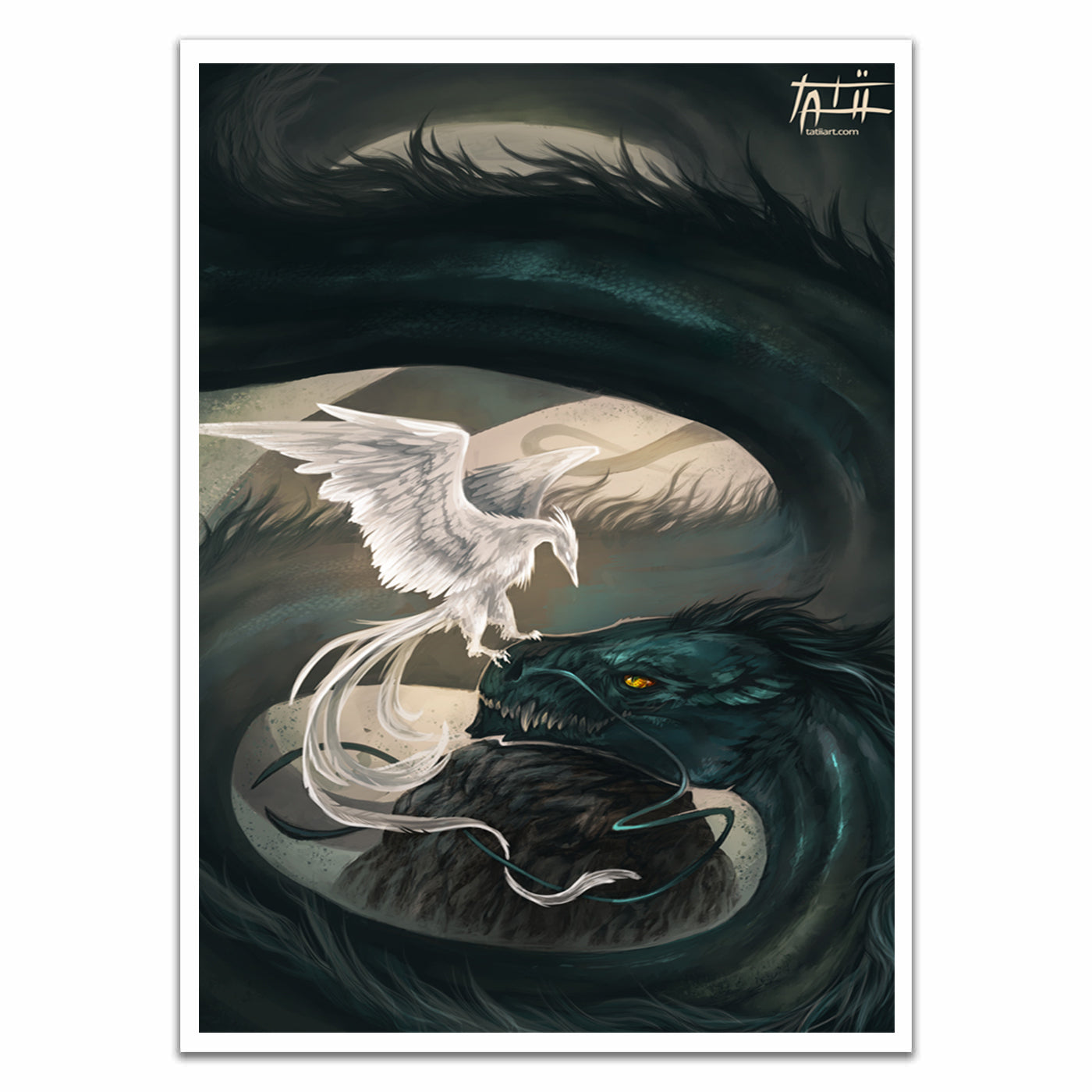 Black Serpent And White Phoenix Uncanny Friendship Card Sleeves