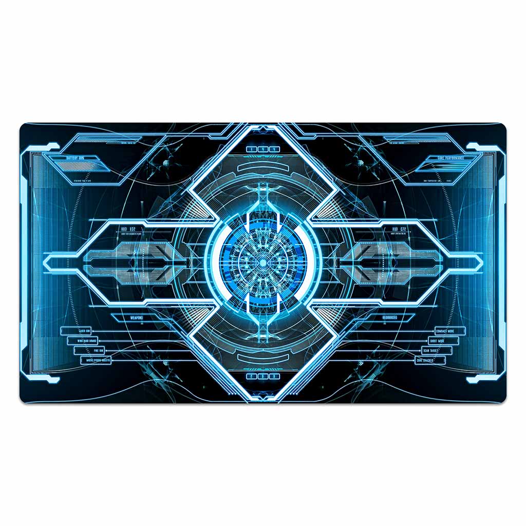 Blue Cyberpunk Machine Mouse Pad