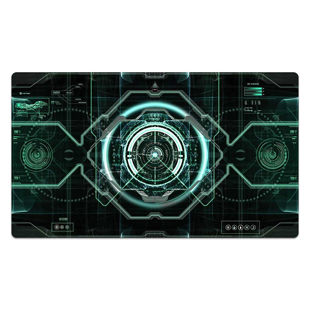 Blue Green Mech Interface Playmat