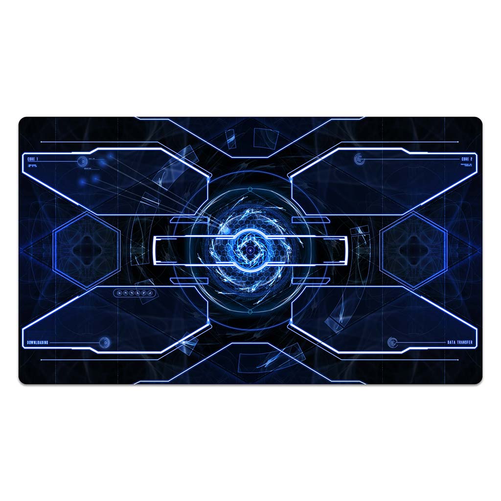 Blue Mech Interface Mouse Pad