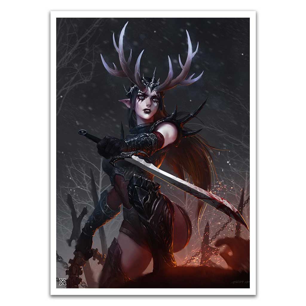 Calen The Dark Elven Assassin Card Sleeves