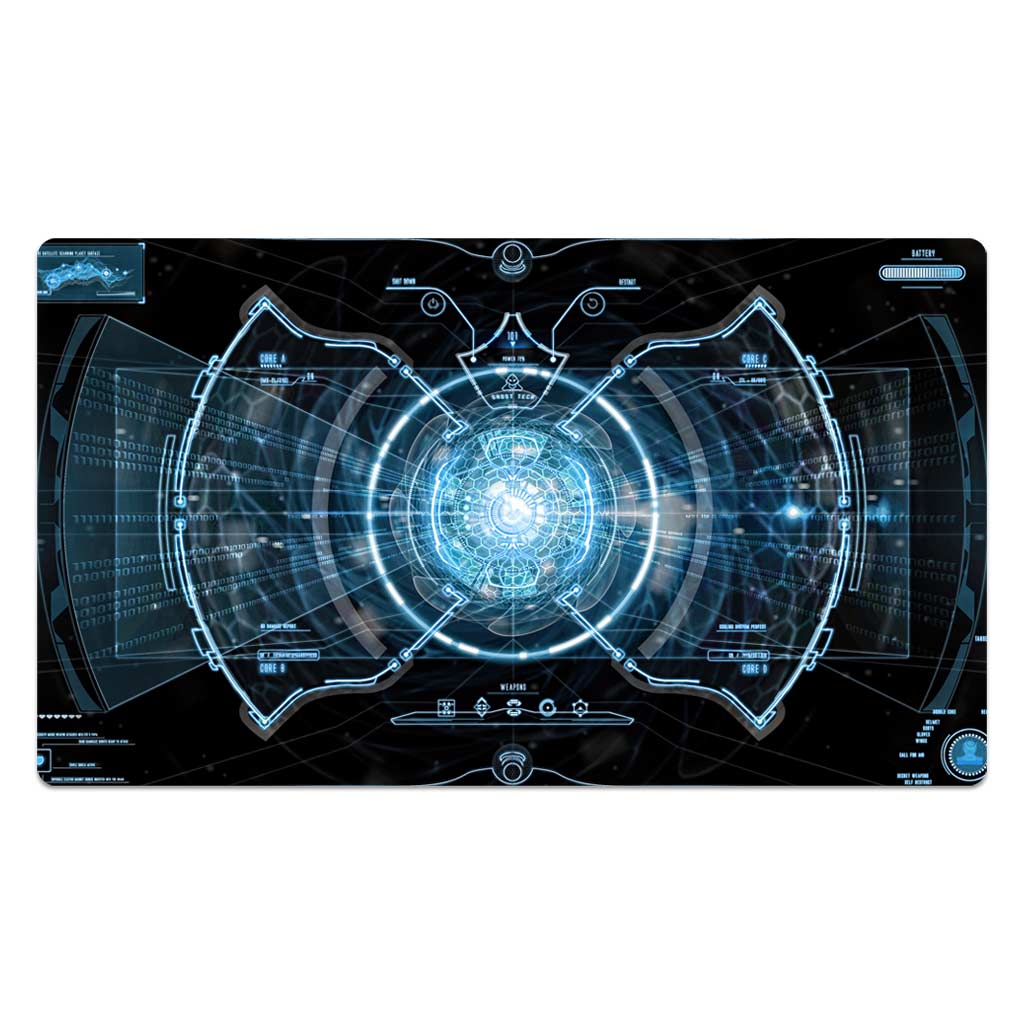 Cerulean Cyberpunk Machine Mouse Pad