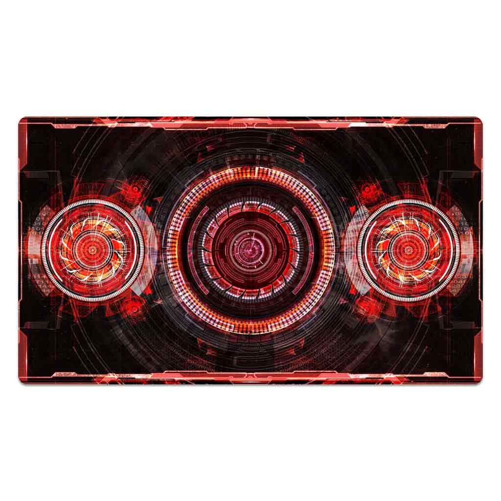 Coral Red Cyberpunk Machine Playmat