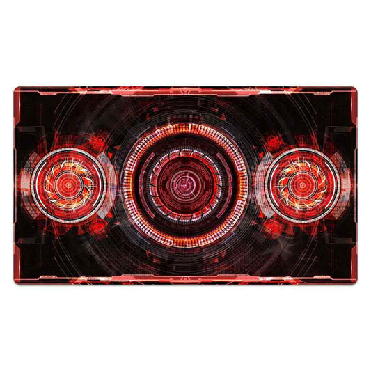 Coral Red Cyberpunk Machine Playmat