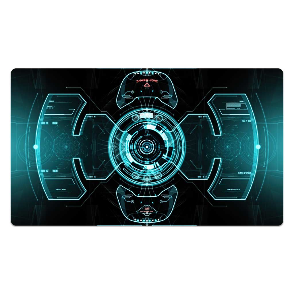 Cyan Mech Interface Mouse Pad