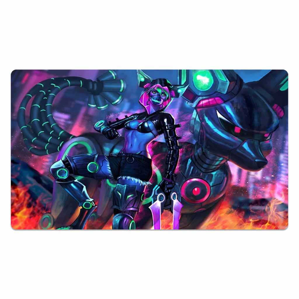 Cyberpunk Mechromancer Playmat