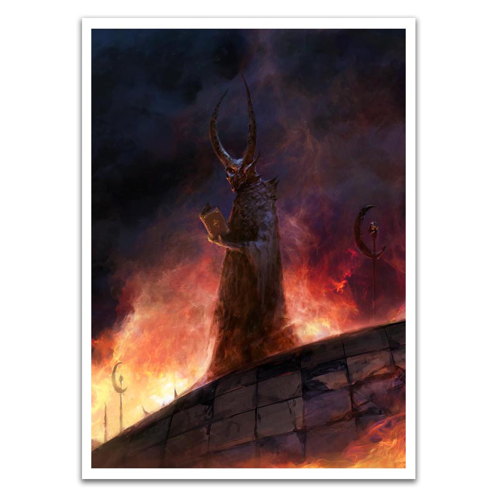 Evil Messiah In His Flaming Dungeon V1 Card Sleeves