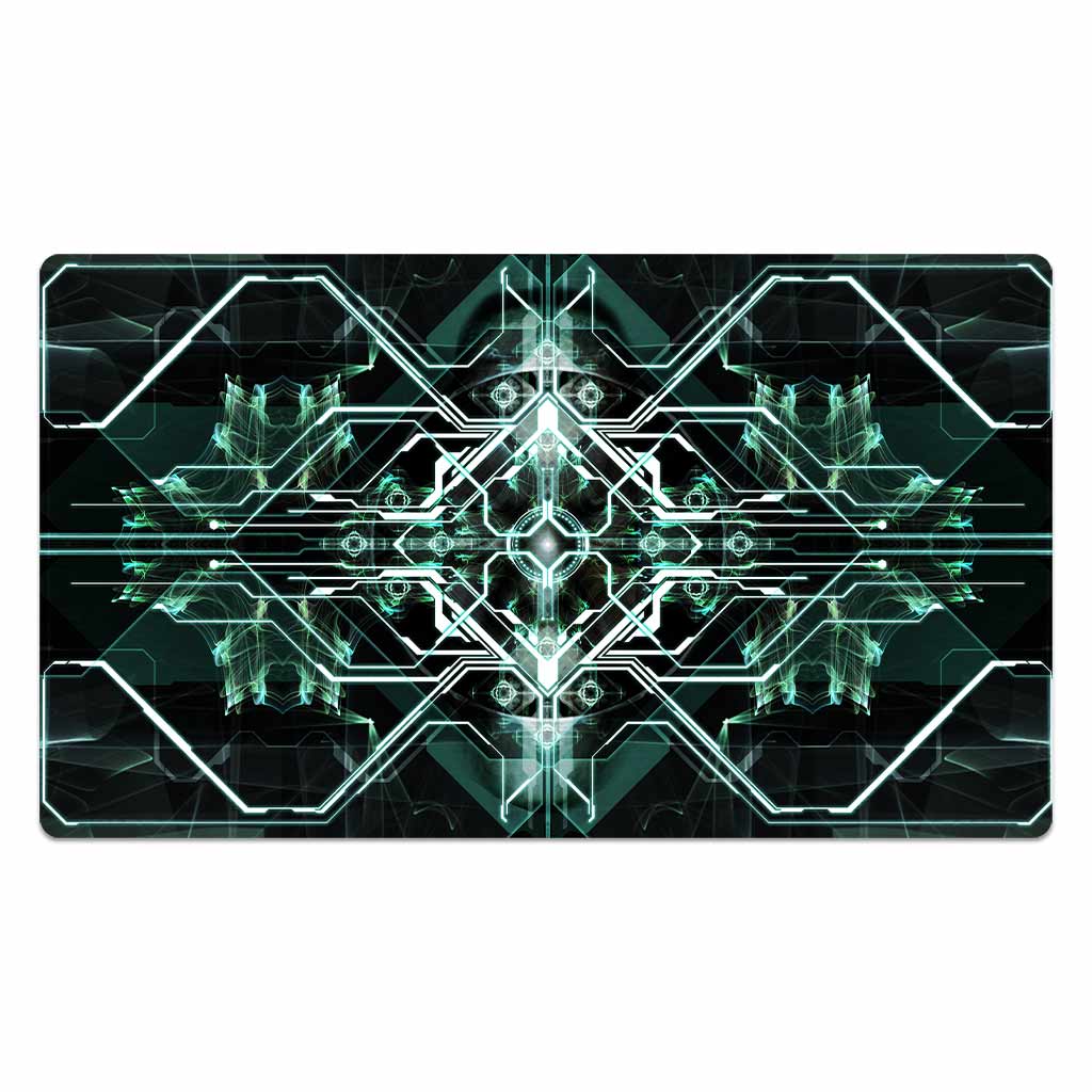 Emerald Cyberpunk Machine Mouse Pad