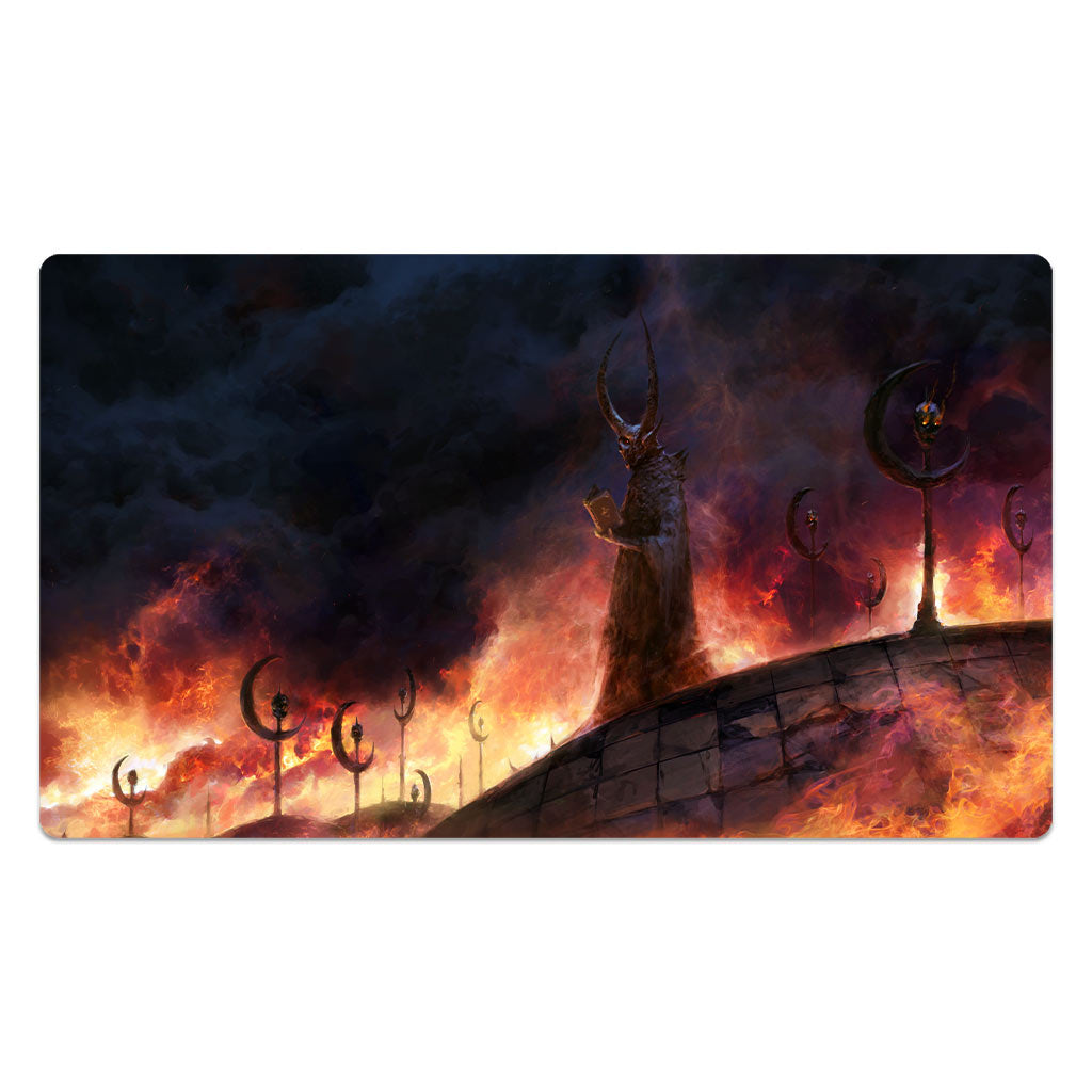 Evil Messiah In His Flaming Dungeon Mouse Pad