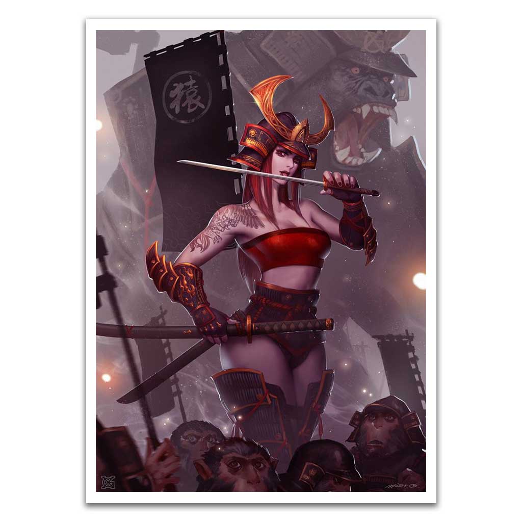 Female Shogun Of The Ape Empire Card Sleeves