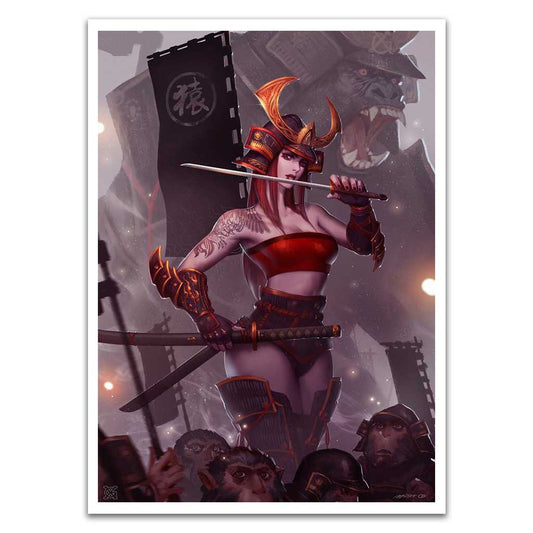 Female Shogun Of The Ape Empire Card Sleeves