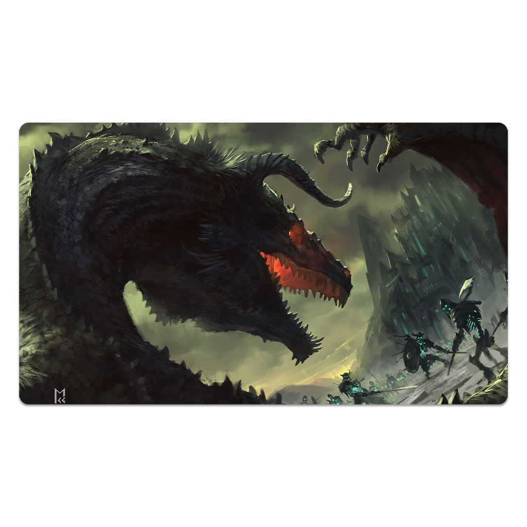 Face Off With A Fiery Invader Mouse Pad