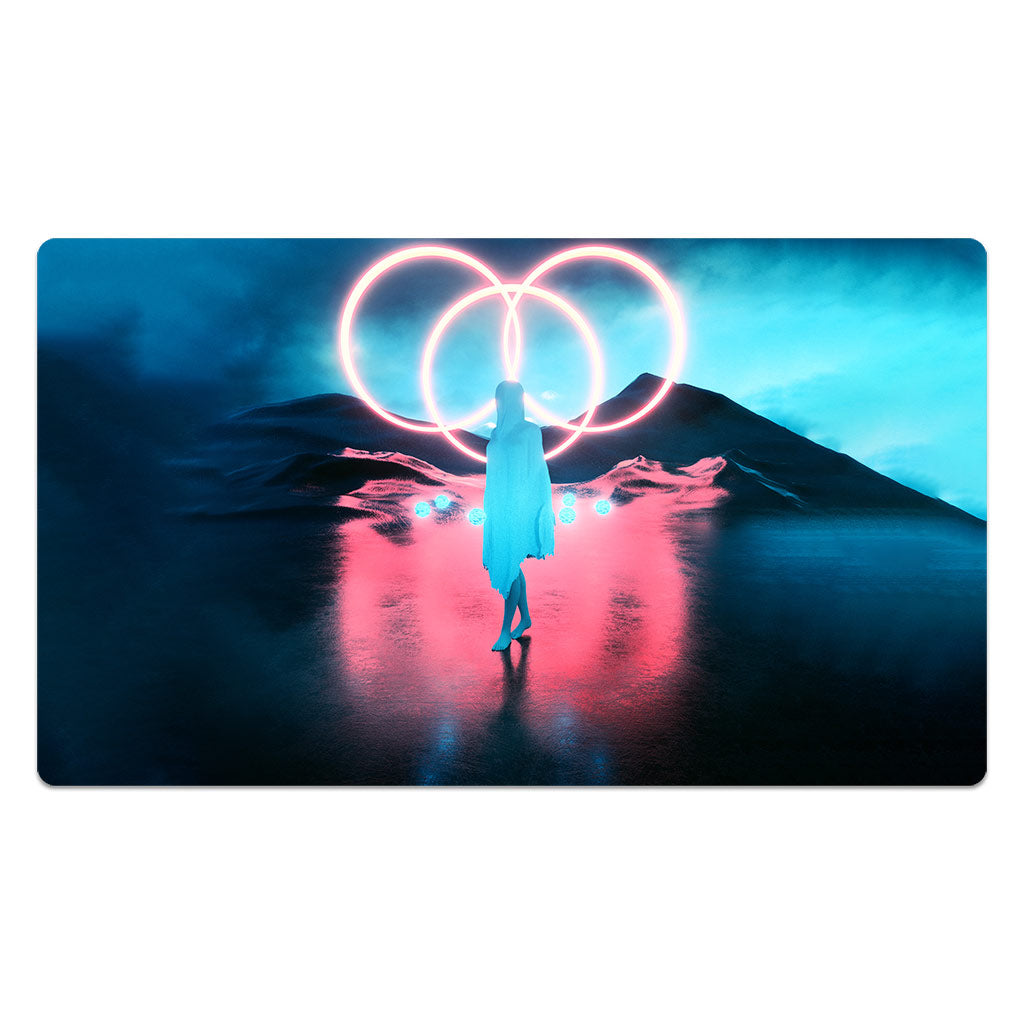 Faceless Mage Triple Vertical Halos Playmat