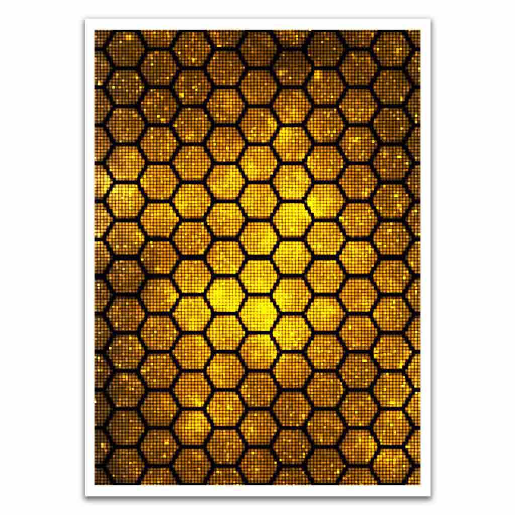 Golden Hexagons Card Sleeves