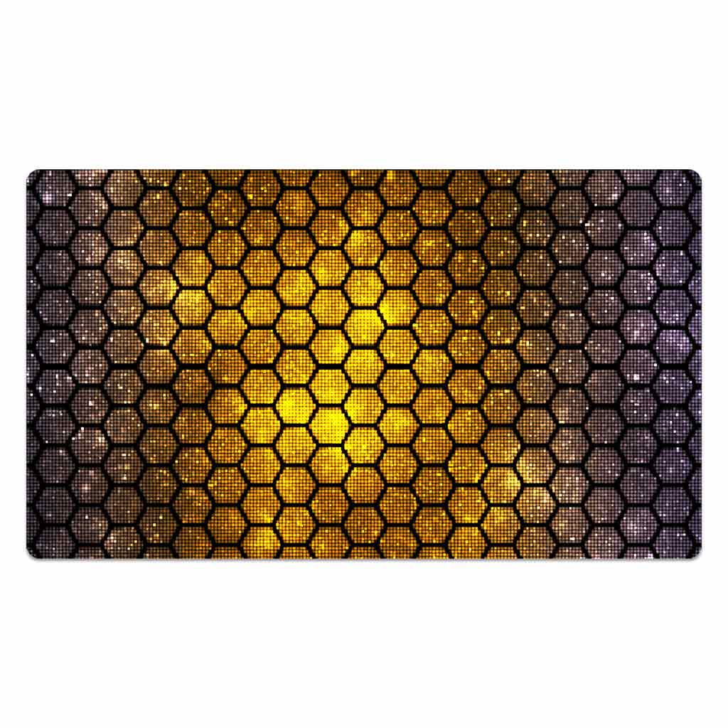 Golden Hexagons Playmat