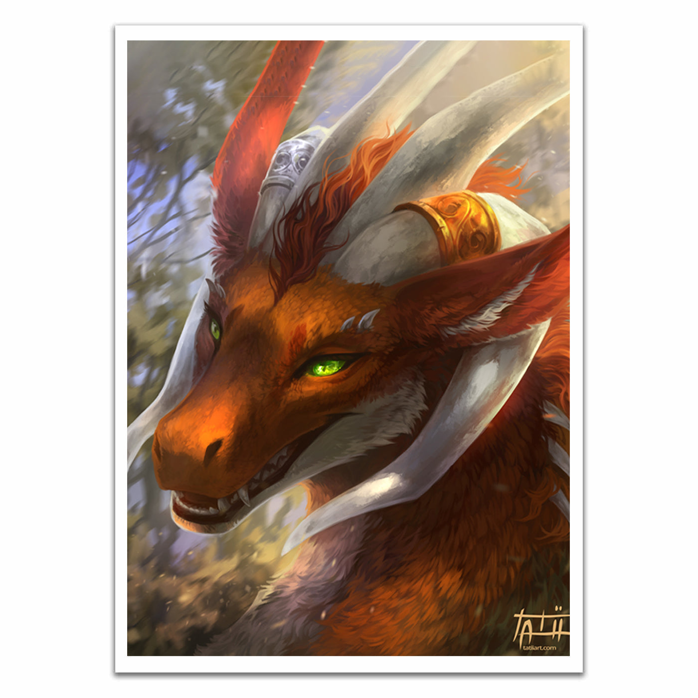 Green-Eyed Mother Dragon Card Sleeves