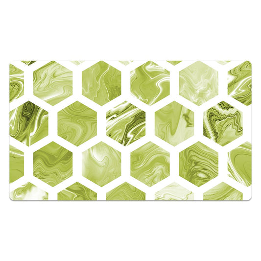 Green Hexagonal Strata Mouse Pad