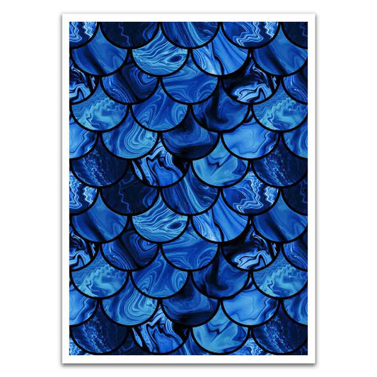 Mermaid's Tail Blue Strata Liquid Card Sleeves