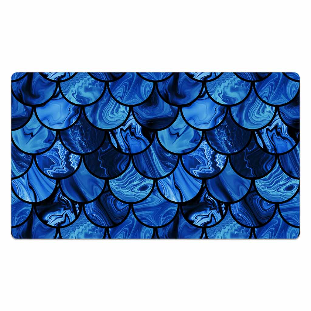 Mermaid's Tail Blue Strata Liquid Mouse Pad