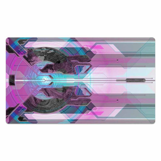 Pinkish Blue Mech Interface Mouse Pad