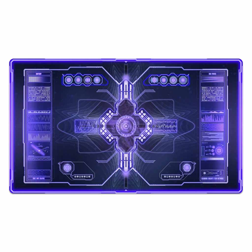 Purple Mech Interface Mouse Pad