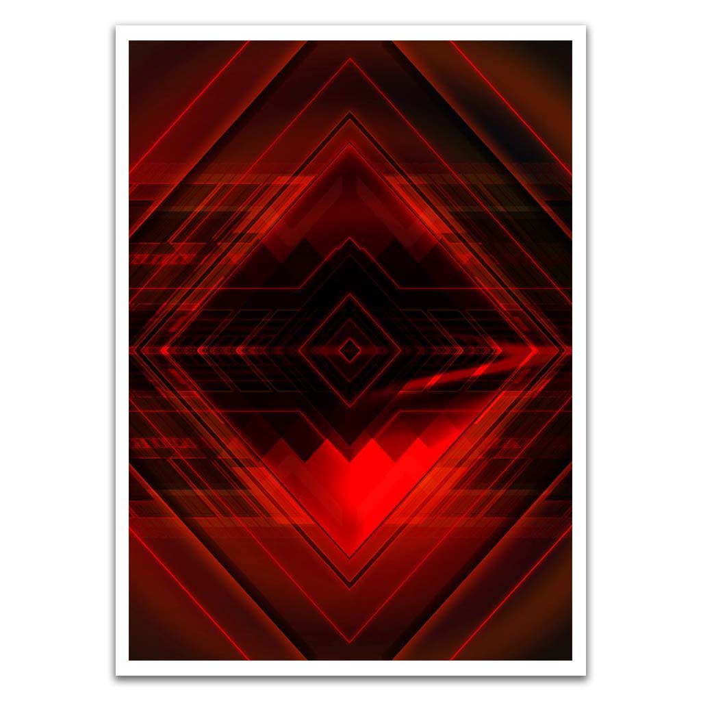 Red Symmetry Card Sleeves